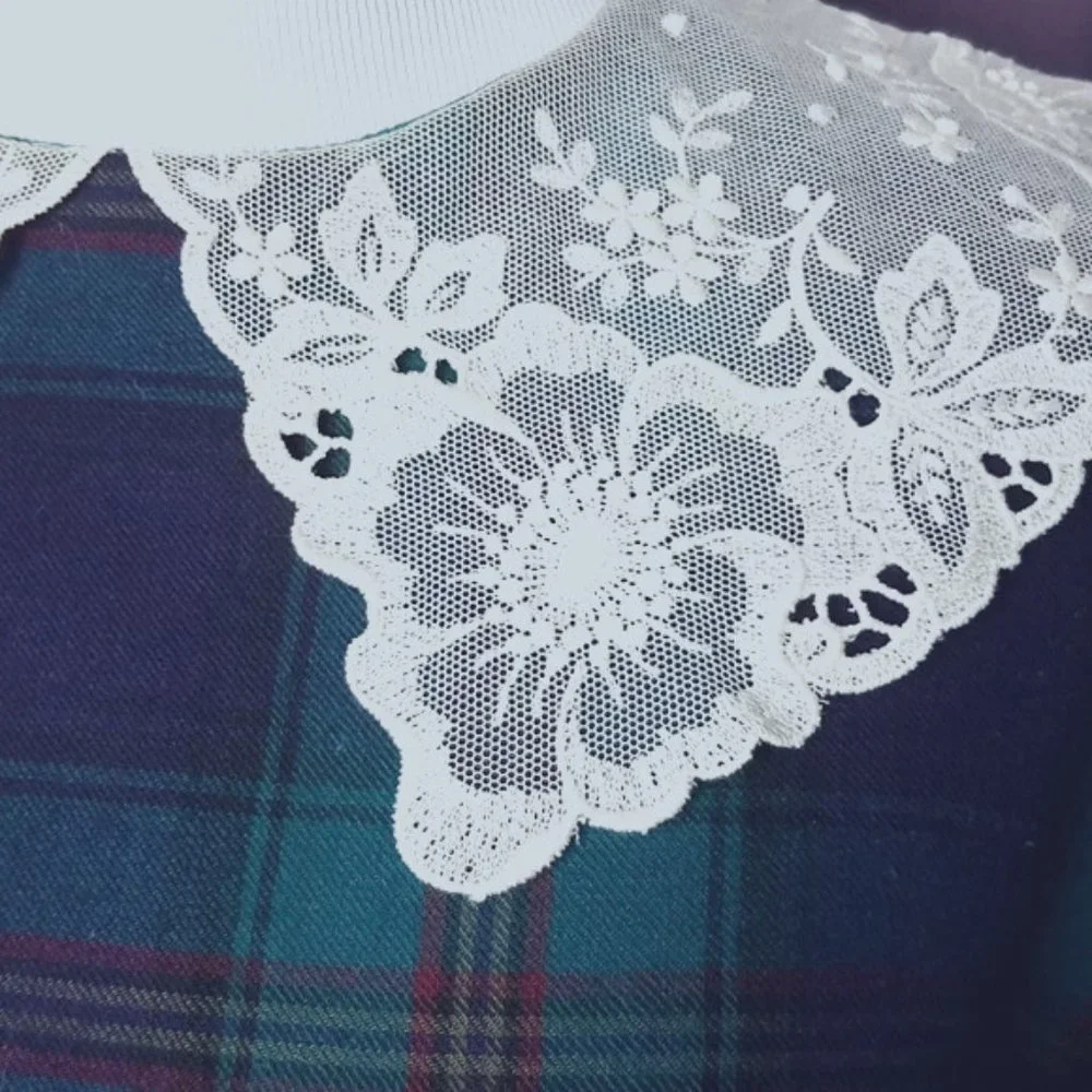 Vintage Laura Ashley 80's Plaid Maxi Dress - Picture 4 of 7